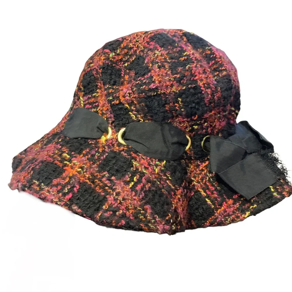 Eric Javits New‎ York Women's Wool Felted Bag Boho Purse Scarf Hat Zip Closure